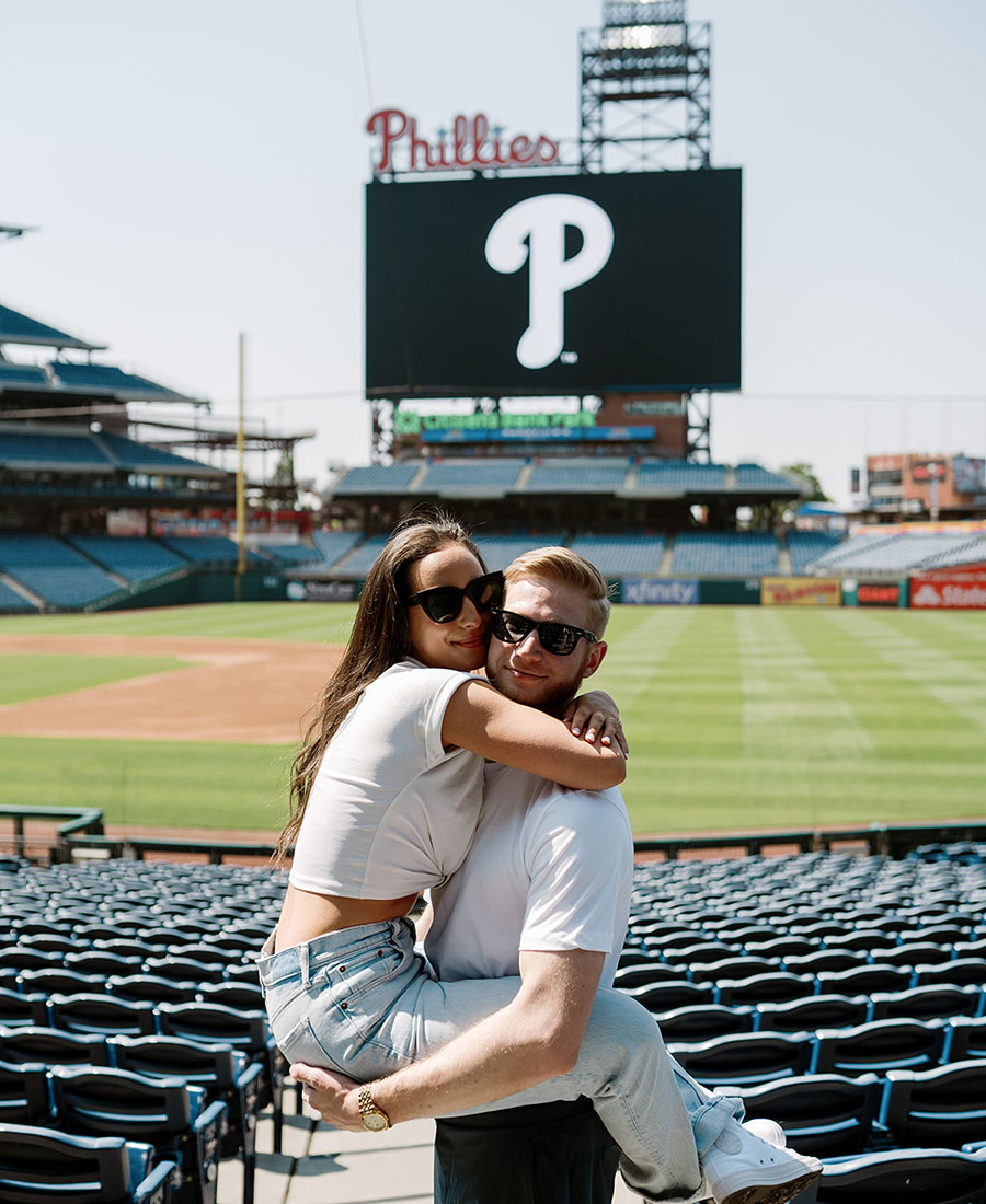 Citizens Bank Park engagement photos