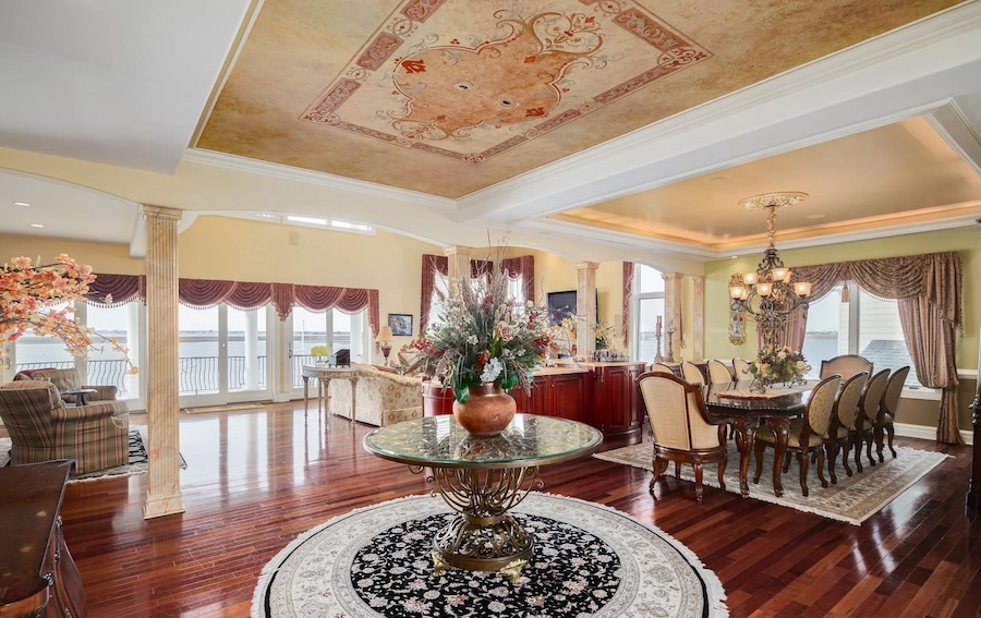 house for sale ventnor bayside italian villa foyer, dining and living rooms