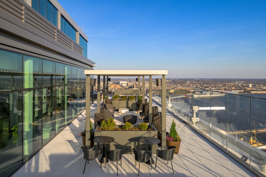 the Ryland apartment profile roof deck