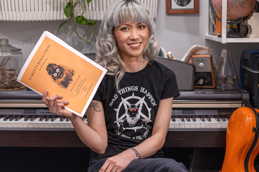 Philadelphia composer Melissa Dunphy, who has composed a choir song about Gritty