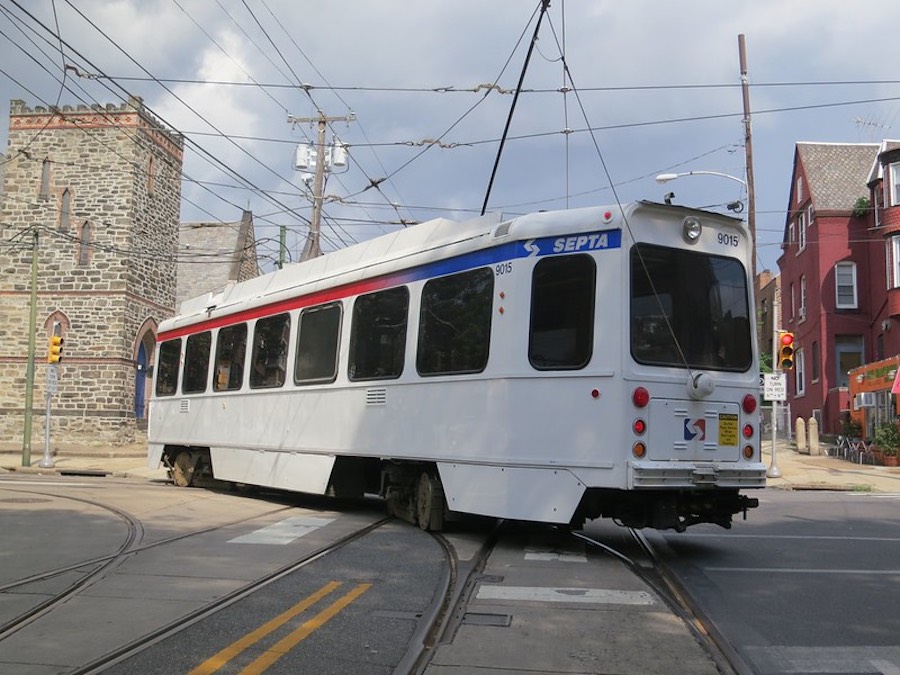 the current SEPTA trolley design in Philadelphia