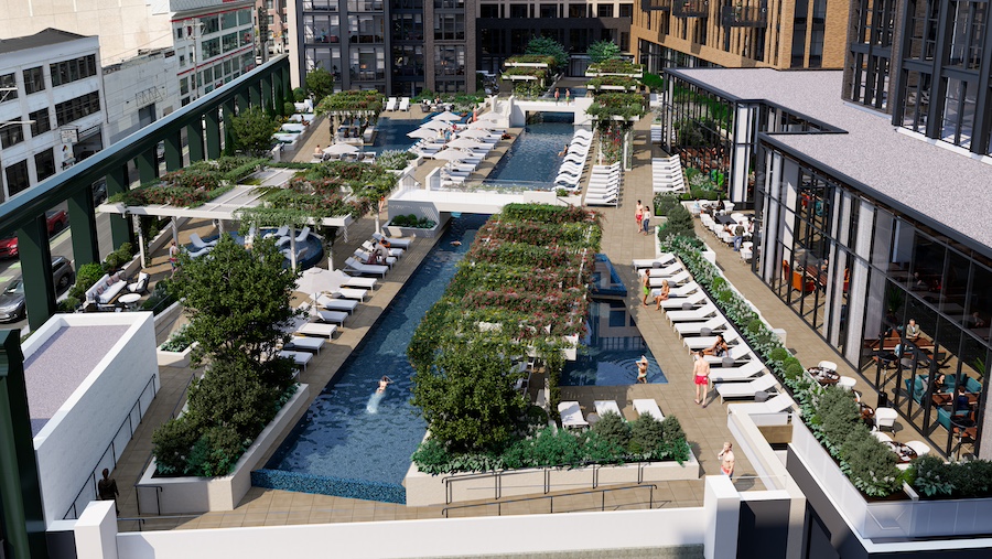 1001 preview canopy pool club rendering