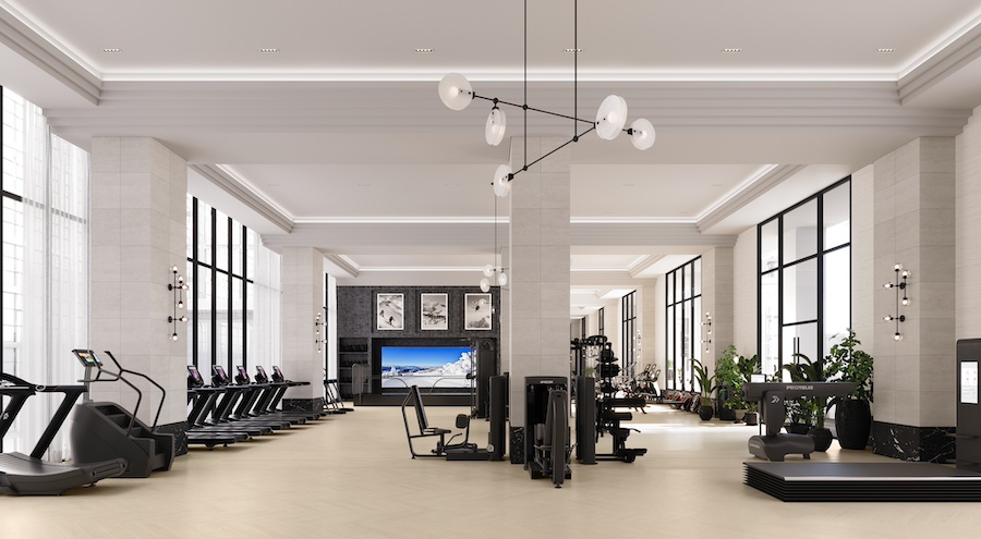 fitness center rendering