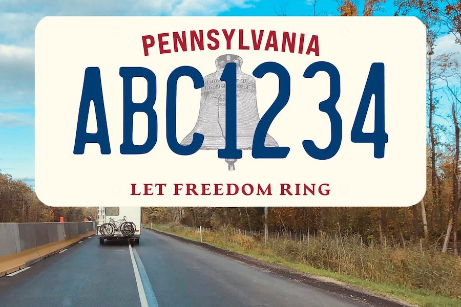 The new Pennsylvania license plate design released by Pennsylvania Governor Josh Shapiro