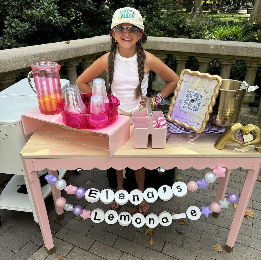 South Philadelphia Taylor Swift fan Elena Flores, who just raised $3,000 at her lemonade stand to buy tickets to the Taylor Swift London show this Friday 