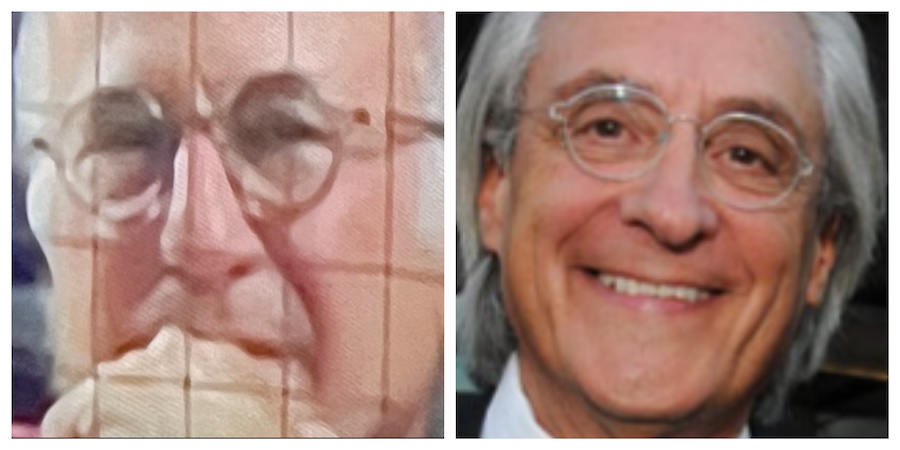 Left: Guy at the Phillies game who looks a whole hell of a lot like Larry David. Right: Tom Kline