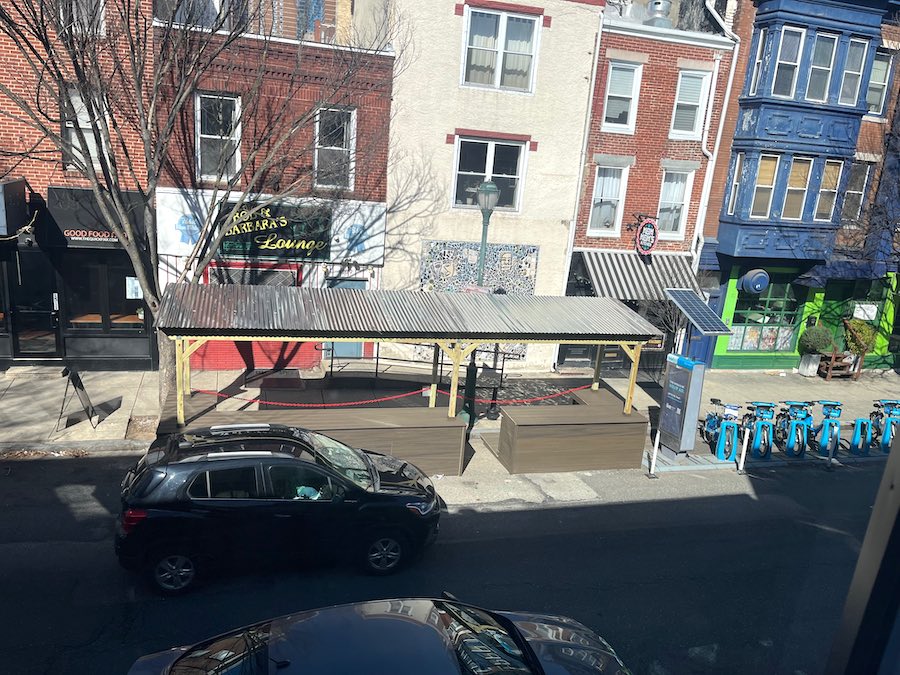 Another view of the Bob & Barbara's streetery on South Street in Philadelphia