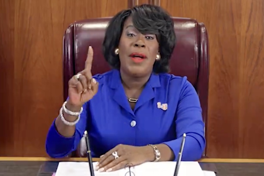 Philadelphia Mayor Cherelle Parker during her announcement on the new Sixers arena 