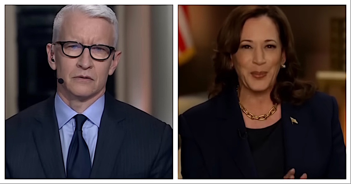 Anderson Cooper and Vice President Kamala Harris live on CNN, months before tonight's CNN town hall from Aston in Delaware County (image courtesy CNN, video linked below)