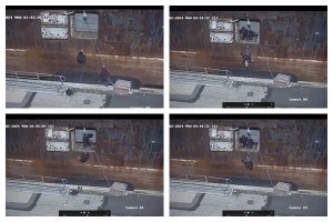 Surveillance images released by the Philadelphia Police Department of suspects from the SS United States burglary