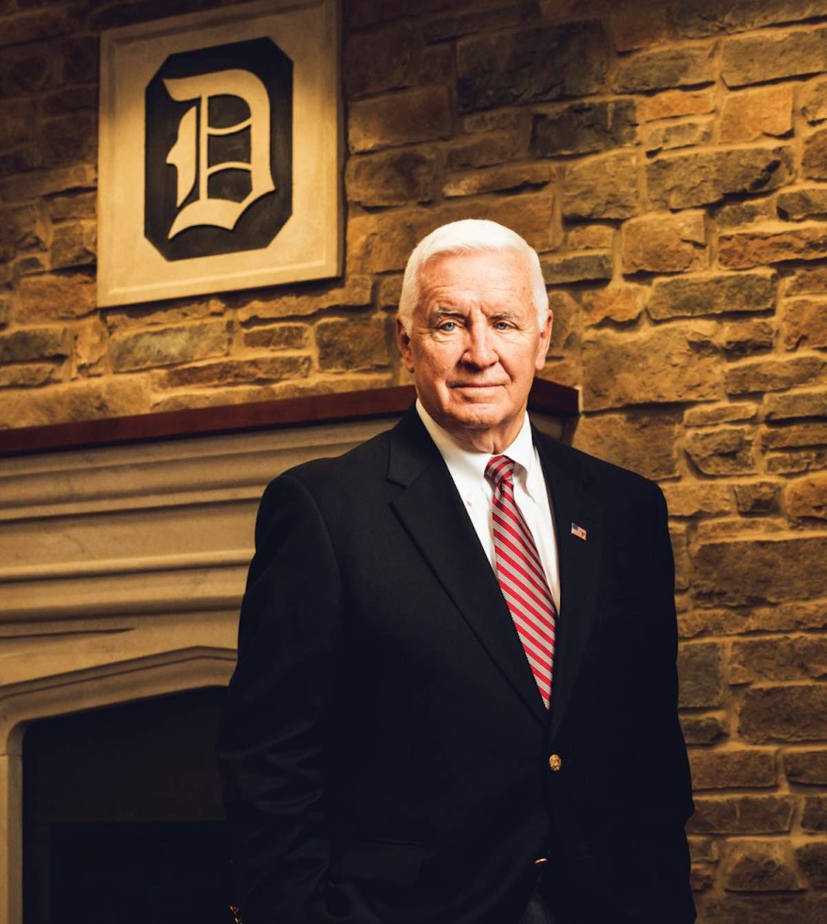 Tom Corbett on the Duquesne University campus in Pittsburgh in September / Photograph by Kevin Scanlon