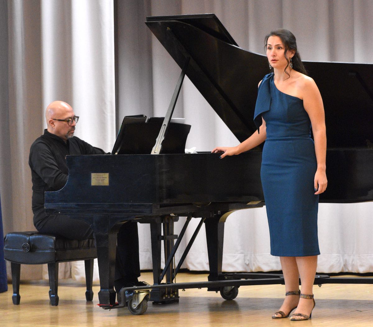 Opera singer Krista Hastings performs at Settlement Music School for the Metropolitan Opera’s Laffont Competition