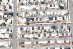 A satellite image of the South Philadelphia neighborhood that produced Donald Trump's best Philadelphia election results