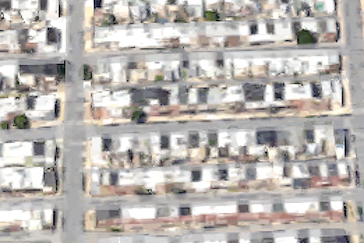 A satellite image of the South Philadelphia neighborhood that produced Donald Trump's best Philadelphia election results (Google Maps)