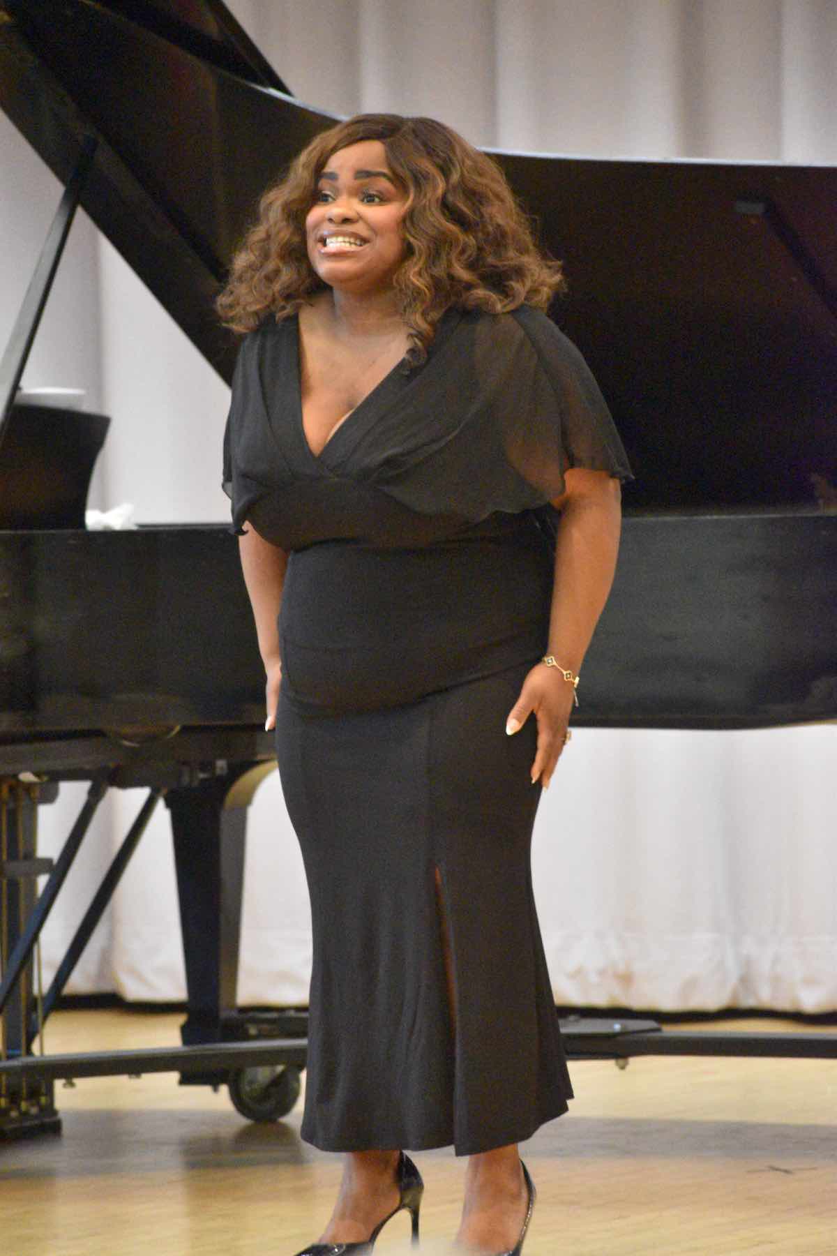 Opera singer Beautiful Sheriff performs at Settlement Music School for the Metropolitan Opera’s Laffont Competition