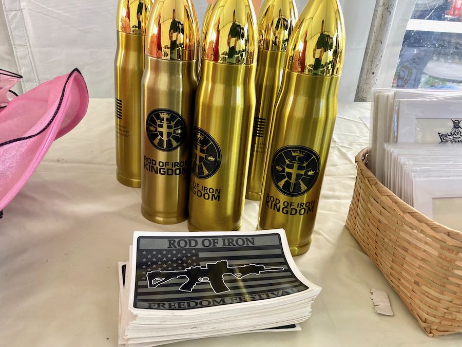 Travel mugs at the Rod of Iron Freedom Festival in the Poconos. (photo by Victor Fiorillo)