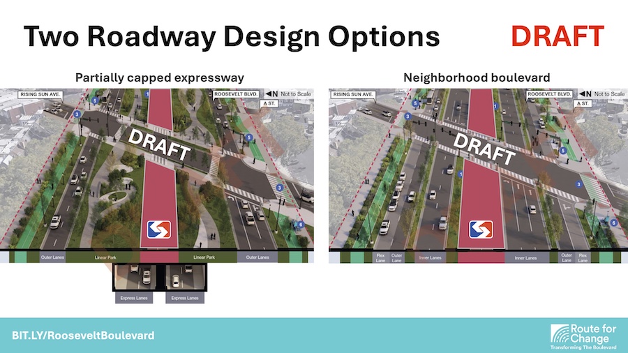 route for change roadway options