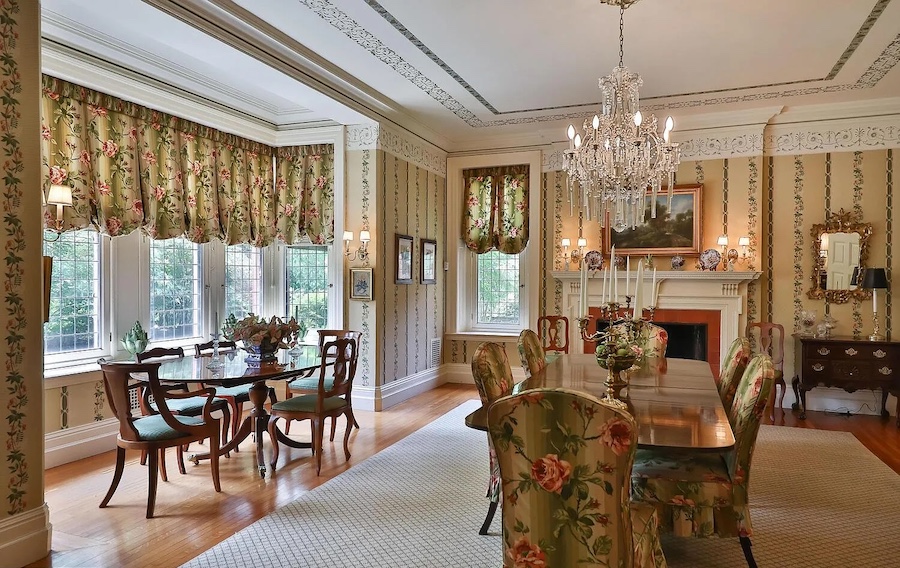 house for sale chestnut hill jacobean revival dining room