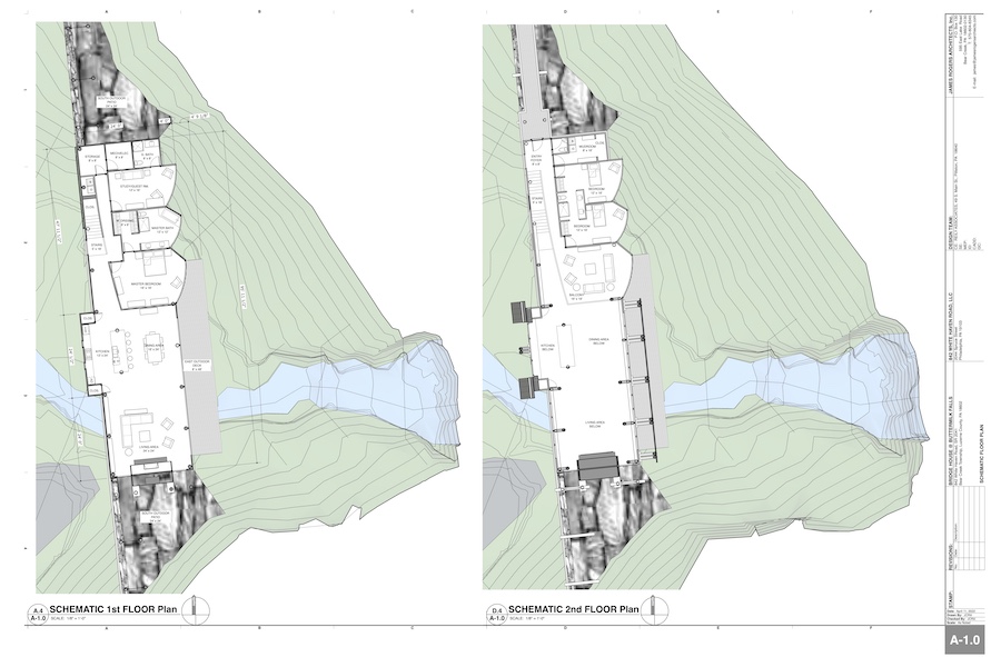 house for sale unbuilt bear creek waterfall house overhead view of floor plans