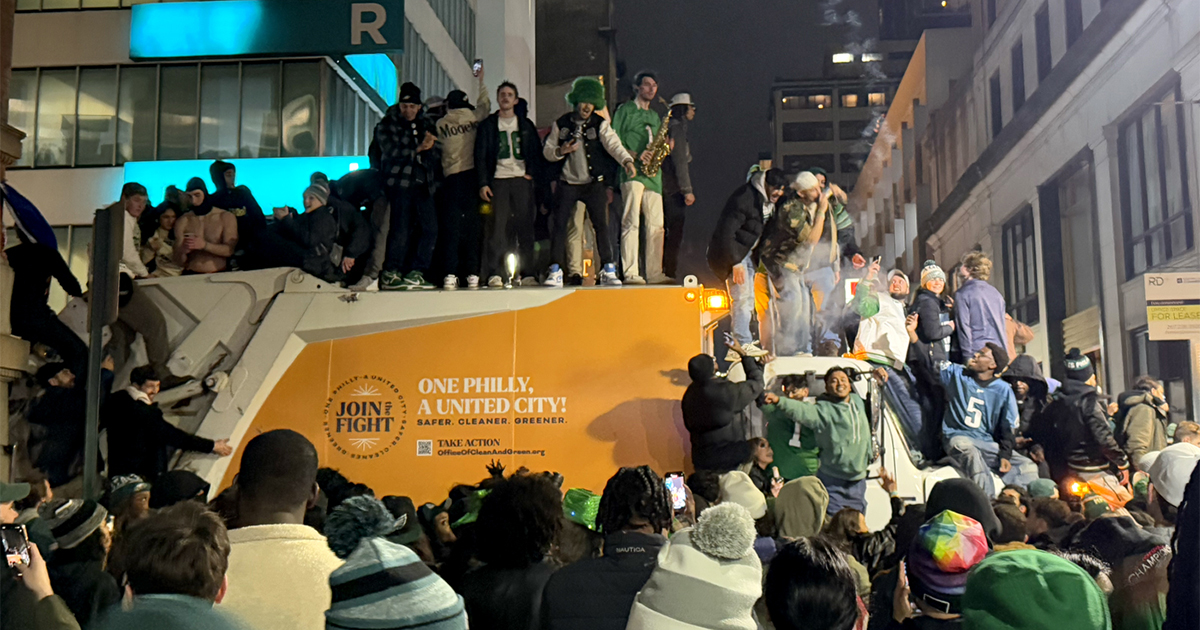 Scenes From Philly’s Eagles Super Bowl Celebration Last Night