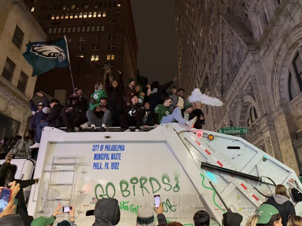 Scenes From Philly’s Eagles Super Bowl Celebration Last Night