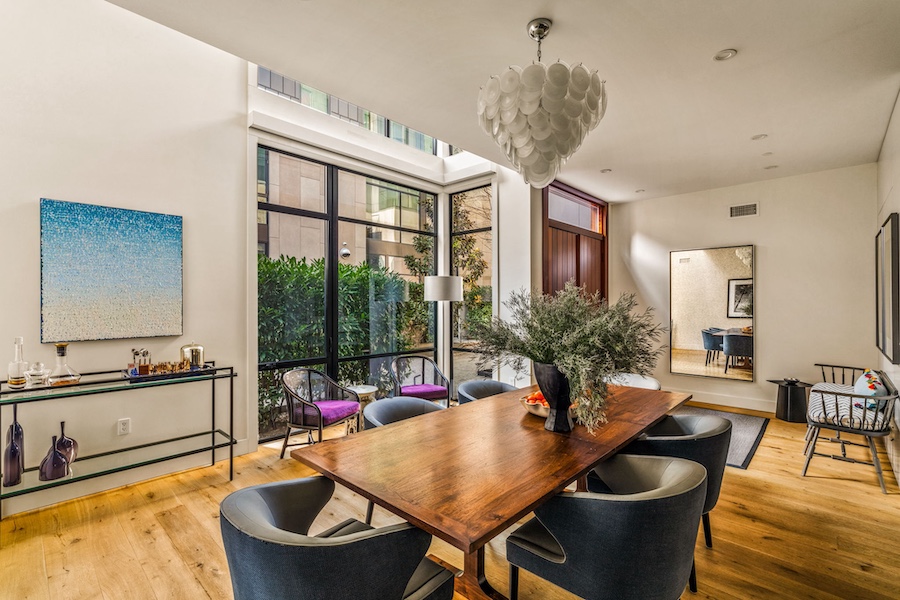 condo for sale fitler square townhouse dining room and foyer