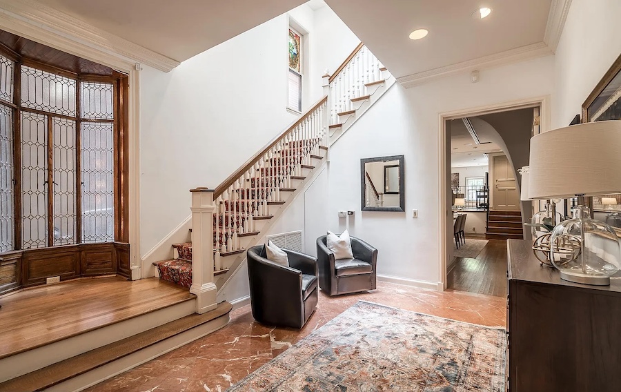 house for sale rittenhouse square modern classic townhouse foyer