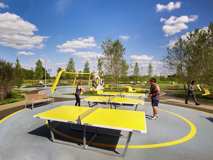 table tennis tables on central green