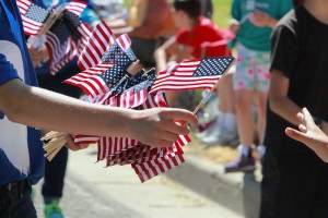 A scene from a Fourth of July parade, like the one that has been canceled in Whitemarsh Township