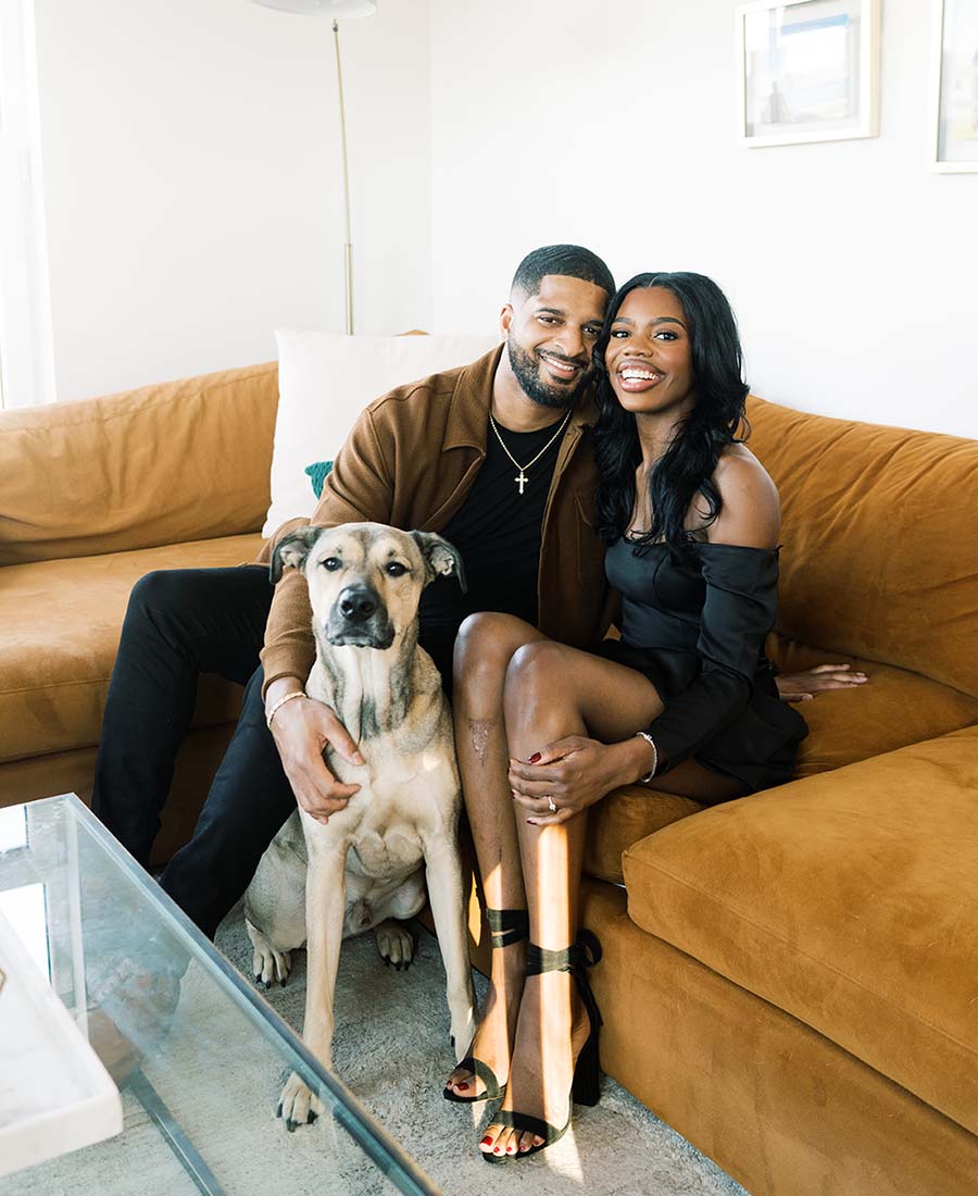 with dog