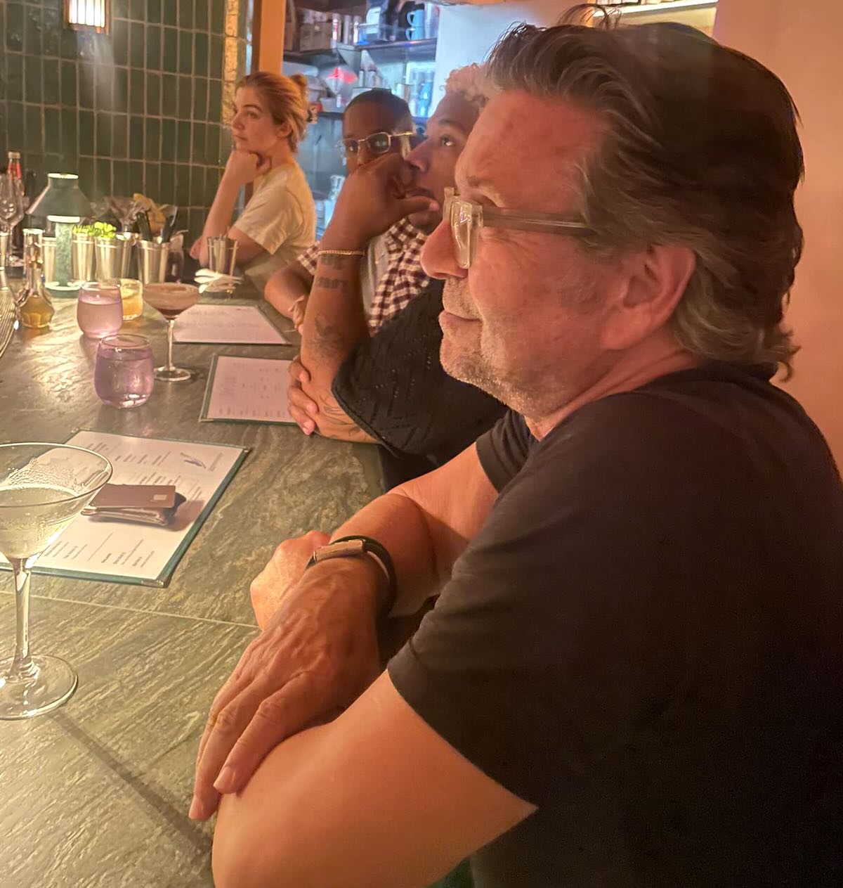 John Bolaris (or his doppelgänger) at Dear Daphni on Wednesday night