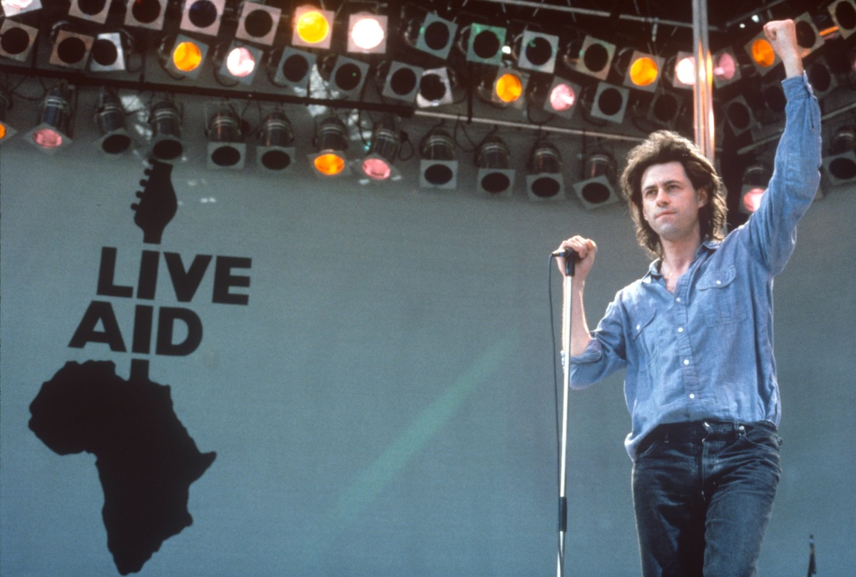Bob Geldof in London for Live Aid (Getty Images)