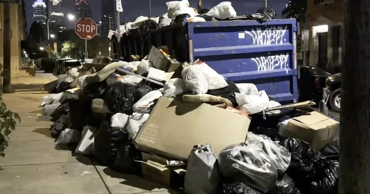 With trash pickup currently suspended in Philadelphia, garbage piles up in Philadelphia amid the strike