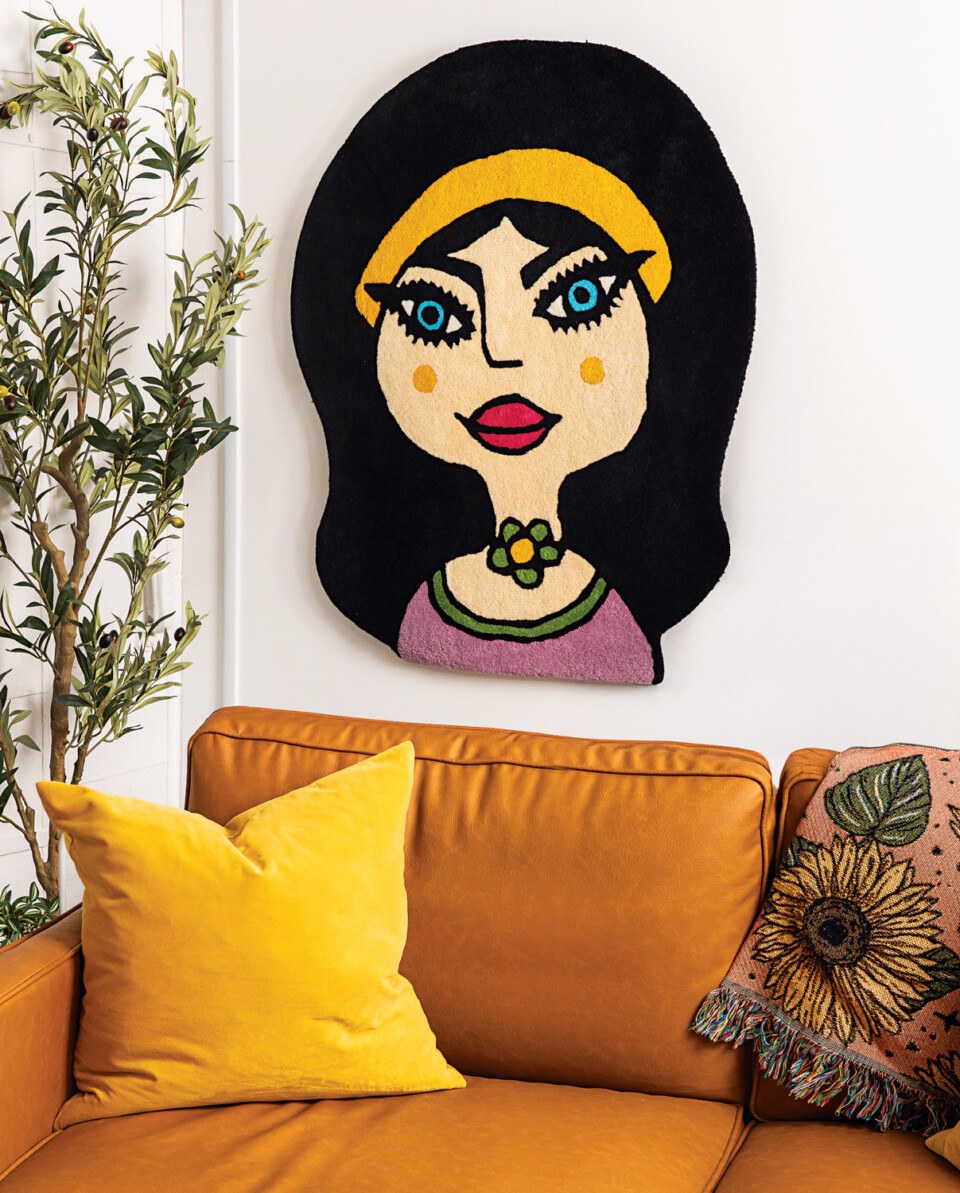 Cat Lady Lola rug by Elissa Bloom