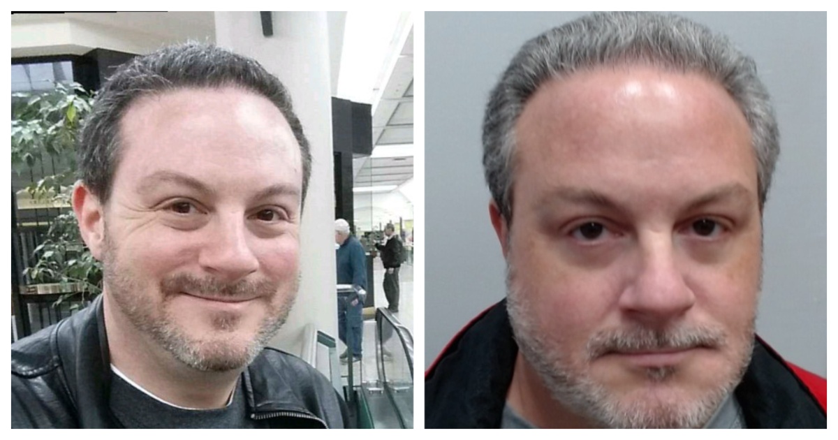 Left: Philadelphia writer and journalist Michael Hochman in a provided photo. Right: Michael Hochman in his most recent Pennsylvania Megan’s Law registry photo.
