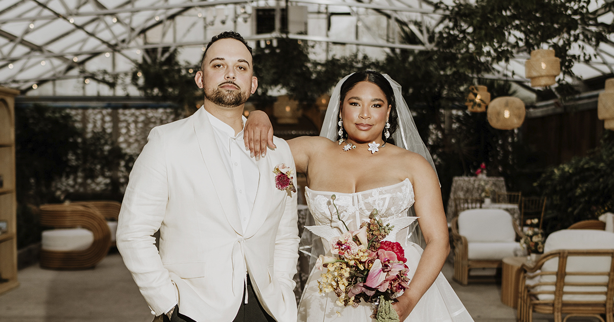 Fashion, Culture, and Flowers Defined This Bold Horticulture Center Wedding