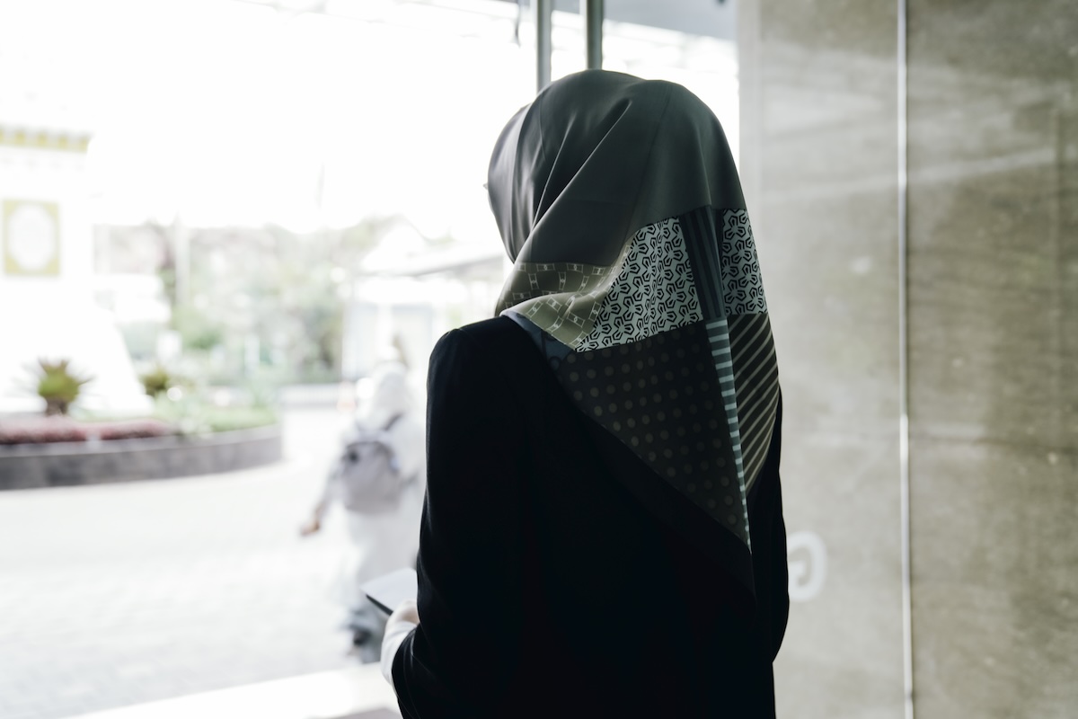 Stock photo of a Muslim woman wearing a traditional headscarf like the one West Philadelphia resident Ashley Davis says led to controversy at her job at Harcum College in Bryn Mawr