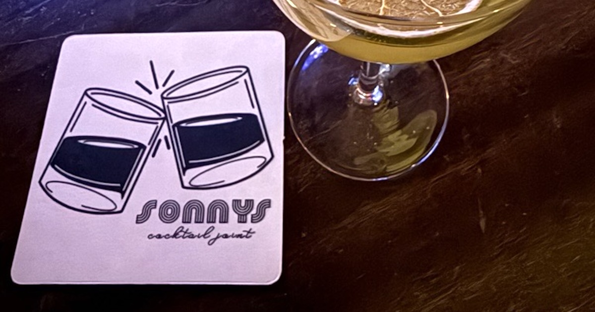 A coaster at temporary Seattle Seahawks Super Bowl bar Sonny's Cocktail Joint (photo by Laura Swartz)