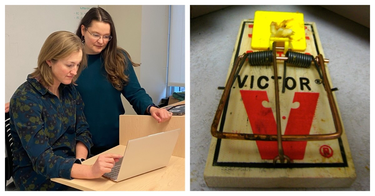 Drexel doctors Adrienne Kasprowicz and Megan Phifer-Rixey, who are conducting a study of mice in Philadelphia and beyond