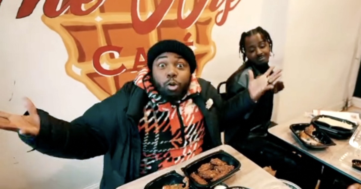 Philly performers Tizz 215 and Cartier 215 in a promotional rap video for the Wiz, the North Philadelphia all-day breakfast spot set to take over the Wilson's Secret Sauce space in Delco 