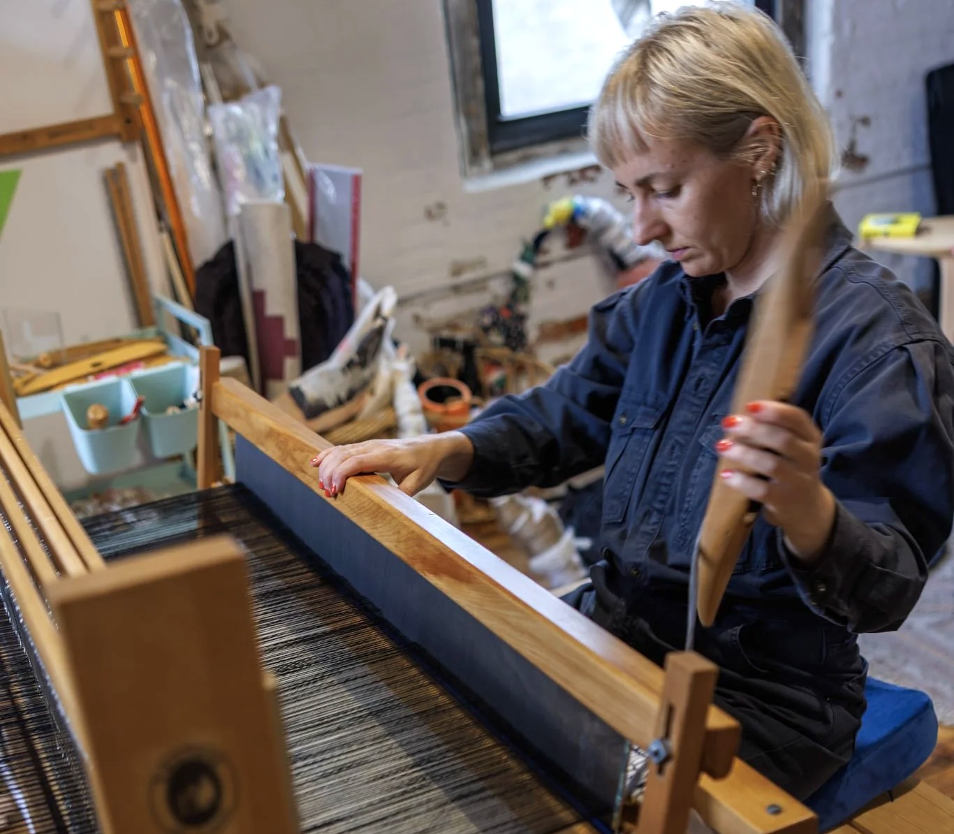 Meirav Ong, who leads grief weaving workshops in Philadelphia