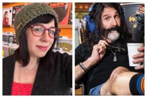 Vinyl Chickie owner Lisa Schaffer who has come into the possession of the entire record collection of the late WMMR DJ Pierre Robert