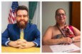 Left: Upper Darby elected official Noah Fields (photo via official Upper Darby government site | Right: Delco resident Shellie Siegel Hoyt Zollo, the woman he is suing (photo courtesy Shellie Siegel Hoyt Zollo