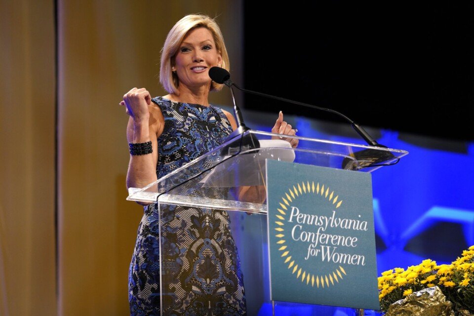 Cecily Tynan, who is retiring from 6ABC, speaking at the Pennsylvania Conference for Women in Philadelphia