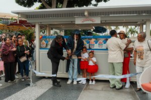 Happy Ice ribbon cutting at Downtown Disney water ice disneyland