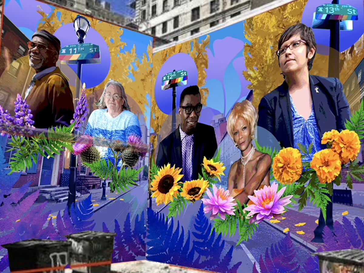 Philadelphia Pride mural "In Pride, In Power, In Memory" by Santiago Galeas