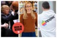 Donald Trump, who is taking on LeBron James for warming up during the national anthem. (Getty Images) An AI spokesperson for a South Jersey craft beer company. (Instagram) An Apple worker taking a photo of the new iPhone Duo. (Getty Images)