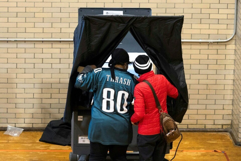 Voters in Philadelphia, Pennsylvania on Election Day in 2022